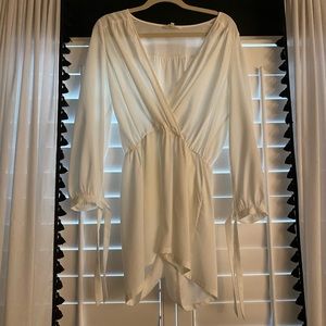 White long sleeve romper